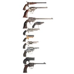 Lot of Ten Handguns -A) German Single Shot Pistol