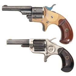 Two Colt Pocket Revolvers -A) Colt Open Top Pocket Revolver