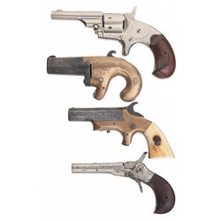 Four Handguns -A) Colt Open Top Pocket Revolver