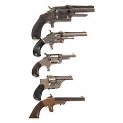 Five Handguns -A) Marlin 38 Standard Model 1878 Single Action Revolver with Ammunition