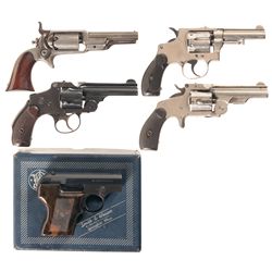 Five Handguns -A) Smith & Wesson 32 Hand Ejector Model of 1896 Double Action Revolver