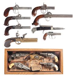 Thirteen Handguns -A) Unmarked Percussion Pistol
