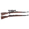 Image 1 : Two Mauser Bolt Action Rifles -A) Mauser "byf/43" K98 Bolt Action Rifle with Short Side Rail Sniper 