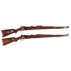 Two WWII German K98 Bolt Action Rifles -A) Gustloff-Werke bcd-42 K98 Bolt Action Rifle