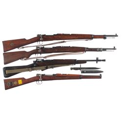 Four Bolt Action Military Longarms -A) Husqvarna Model 1938 Bolt Action Rifle