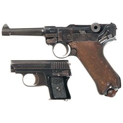 Two German Pistols -A) Erfurt 1918 Dated Luger Pistol