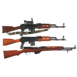 Four Rifles -A) Russian SKS Semi-Automatic Rifle with Bayonet