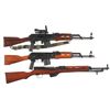 Image 1 : Four Rifles -A) Russian SKS Semi-Automatic Rifle with Bayonet