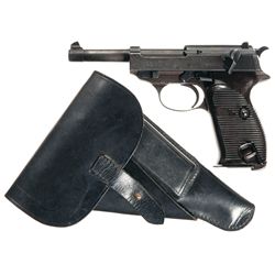 Walther "ac/41" P-38 Semi-Automatic Pistol with Holster and Extra Magazine