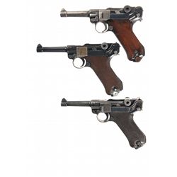 Three Luger Semi-Automatic Pistols -A) 1920 DWM Commercial Luger Semi-Automatic Pistol