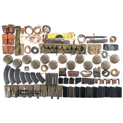 Large Collection of European Magazines, Gas Mask Filters, and Accoutrements