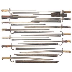 Thirteen European Bayonets, Chiefly French