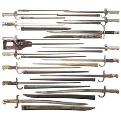 Fifteen European Bayonets, Mostly French