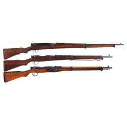 Three Japanese Bolt Action Military Rifles -A) Type 99 Contract Bolt Action Rifle