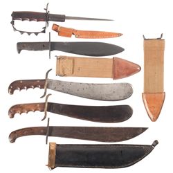 Five U.S. Military Knives and Machetes