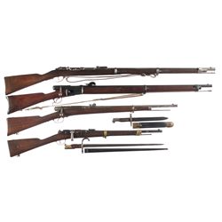 Three Bolt Action Rifles and One Carbine -A) Mauser Improved Model 1871 Bolt Action Rifle