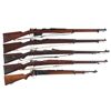Image 1 : Five Bolt Action Military Rifles -A) Argentine Mauser Model 1891 Bolt Action Rifle