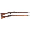 Image 1 : Two Bolt Action Military Rifles -A) Dutch Beaumont Model 1874 Bolt Action Rifle