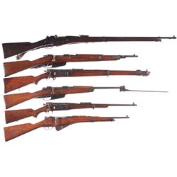 Six Bolt Action Military Longarms -A) Remington French Contract Model 1907-15 Bolt Action Rifle