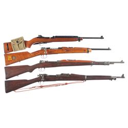 Four Long Guns -A) National Ordnance M1 Carbine with Magazine Pouch