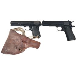 Two Semi-Automatic Pistols -A) Husqvarna Model 1907 Semi-Automatic Pistol with Holster