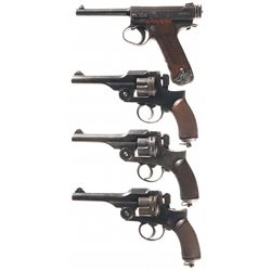 Four WWII Japanese Hand Guns -A) Japanese Nambu Semi-Automatic Pistol