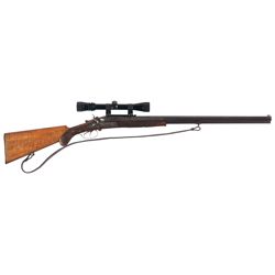 Engraved German Side Lever Hammer Drilling with Scope