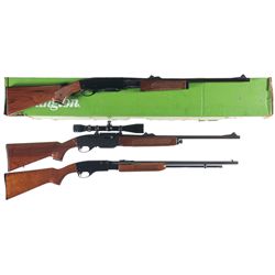 Three Remington Rifles -A) Remington Model 760 Gamemaster Slide Action Rifle with Box