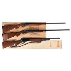 Three Boxed Long Guns -A) Stevens Model 311C Side by Side Shotgun