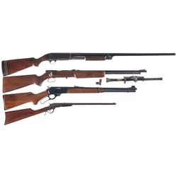 Four Long Guns -A) Remington Model 17 Slide-Action Shotgun