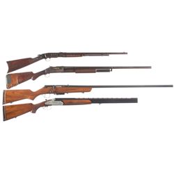 Four Long Guns -A) Remington Model 12C Slide Action Rifle