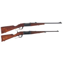 Two Savage Model 99 Lever Action Rifles -A) Savage A Series Model 99A Lever Action "Saddle Gun" Rifl