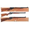 Image 1 : Three Marlin Lever Action Long Guns -A) Marlin Model 444S Lever Action Rifle with Box