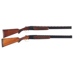Two Belgian Browning Superposed Shotguns -A) Belgian Browning Grade I Superposed Shotgun