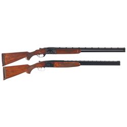 Two Over/Under Shotguns -A) Engraved Marlin Model 90 Over/Under Shotgun