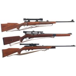 Three Scoped Bolt Action Sporting Rifles -A) Winchester Model 70 Bolt Action Rifle