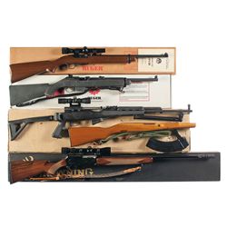 Four Boxed Long Guns -A) Ruger Model 44 Semi-Automatic Carbine with Scope