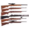 Image 1 : Six Ruger Semi-Automatic Long Guns -A) Ruger Model 10/22T Semi-Automatic Rifle with Scope