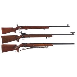 Three 22 Bolt Action Target Rifles -A) Martially Inspected Remington 513-T Matchmaster Bolt Action R