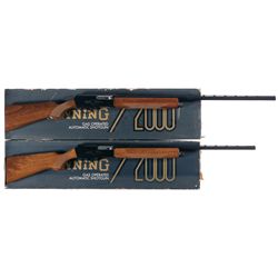 Two Browning 2000 Semi-Automatic Shotguns -A) Browning Model 2000 Semi-Automatic Shotgun with Box