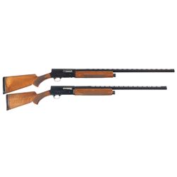 Two Belgian Browning Shotguns -A) Belgian Browning A5 Light Twelve Semi-Automatic Shotgun