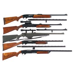 Five Shotguns -A) Remington Model 1100 Semi Automatic Shotgun with Extra Barrel