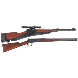 Two Winchester Lever Action Long Guns -A) Winchester Model 9422 XTR Lever Action Rifle with Sling an