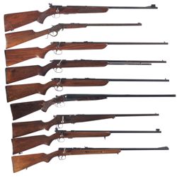 Nine Longarms -A) Winchester Model 75 Sporting Bolt Action Rifle