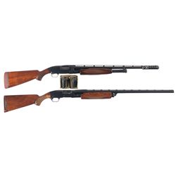 Two Slide Action Shotguns - A) Winchester Model 12 Skeet Grade Slide Action Shotgun with POWer-PAC