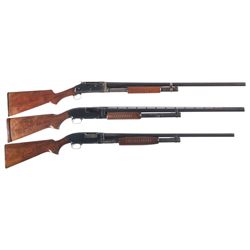 Three Winchester Slide Action Shotguns -A) Winchester Model 1897 Slide Action Shotgun