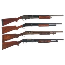 Four Slide Action Shotguns -A) Remington Model 870 Police Magnum Slide Action Shotgun
