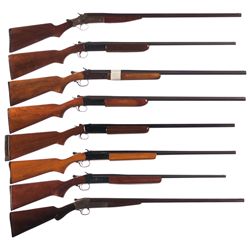 Eight Single Shot Shotguns -A) Stevens Single Shot Shotgun