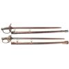 Image 1 : Two Reproduction Confederate Staff & Field Officer's Swords