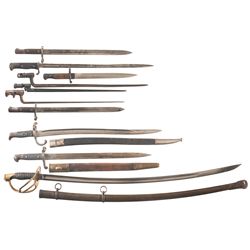 Nine Bayonets and a Cavalry Sword